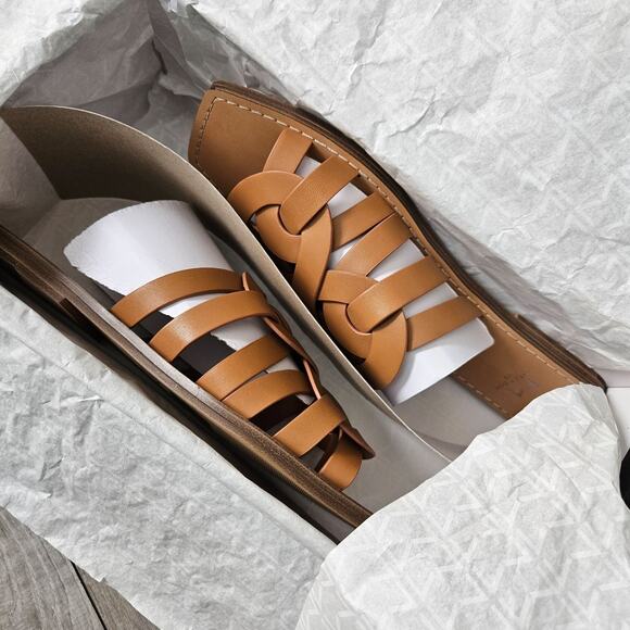 Marc Fisher Ltd Ml Kimiko Womens Leather Natural Flat Slide Sandals Size 8.5M - Picture 12 of 13